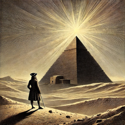 franc-maçon devant la grande pyramide